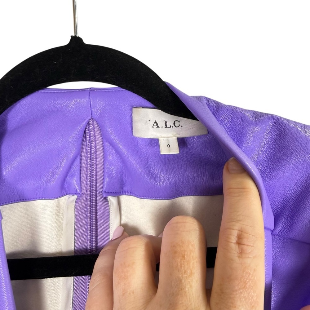 A.L.C. Womens Lexi Coated Cut Out Minidress Bellflower Lavender Sz 0 - Picture 3 of 8
